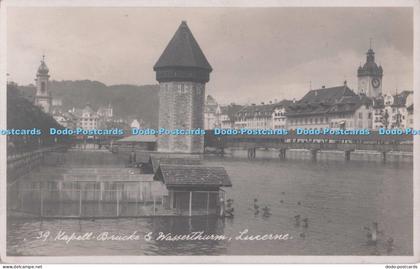 R695026 Lucerne. Kapell. Brucke and Wasserthurm