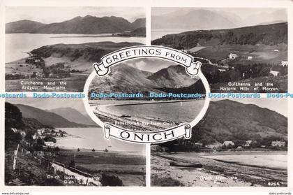 R725107 Greetings From Onich Culchenna and the Ardgour Mountains J B White Dunde