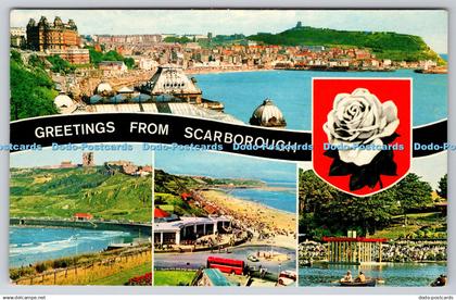 R745474 Greetings from Scarborough North Bay and Castle South Bay North Sands Ba