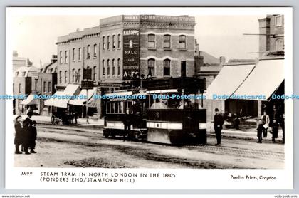 R746397 Steam Tram in North London in the 1880s Ponders End Stamford Hill Pamlin