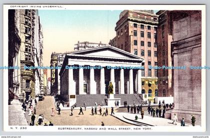 R746570 New York Subtreasury Nassau and Wall Street Irving Underhill