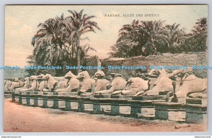 R770152 Karnak Allee des Sphynx Cairo Postcard Trust Serie No 1