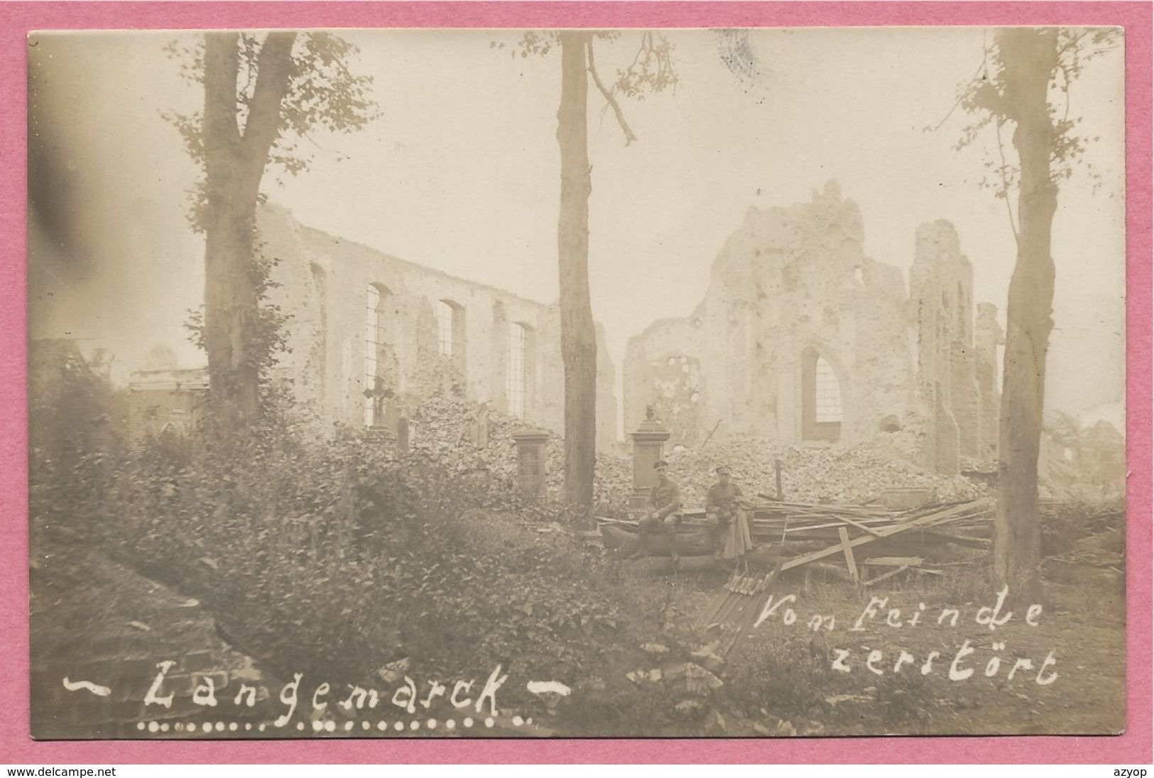 West-Vlaanderen - Flandre occidentale - Carte photo - Foto - LANGEMARK - Ruines - Guerre 14/18 - Carte N° 11