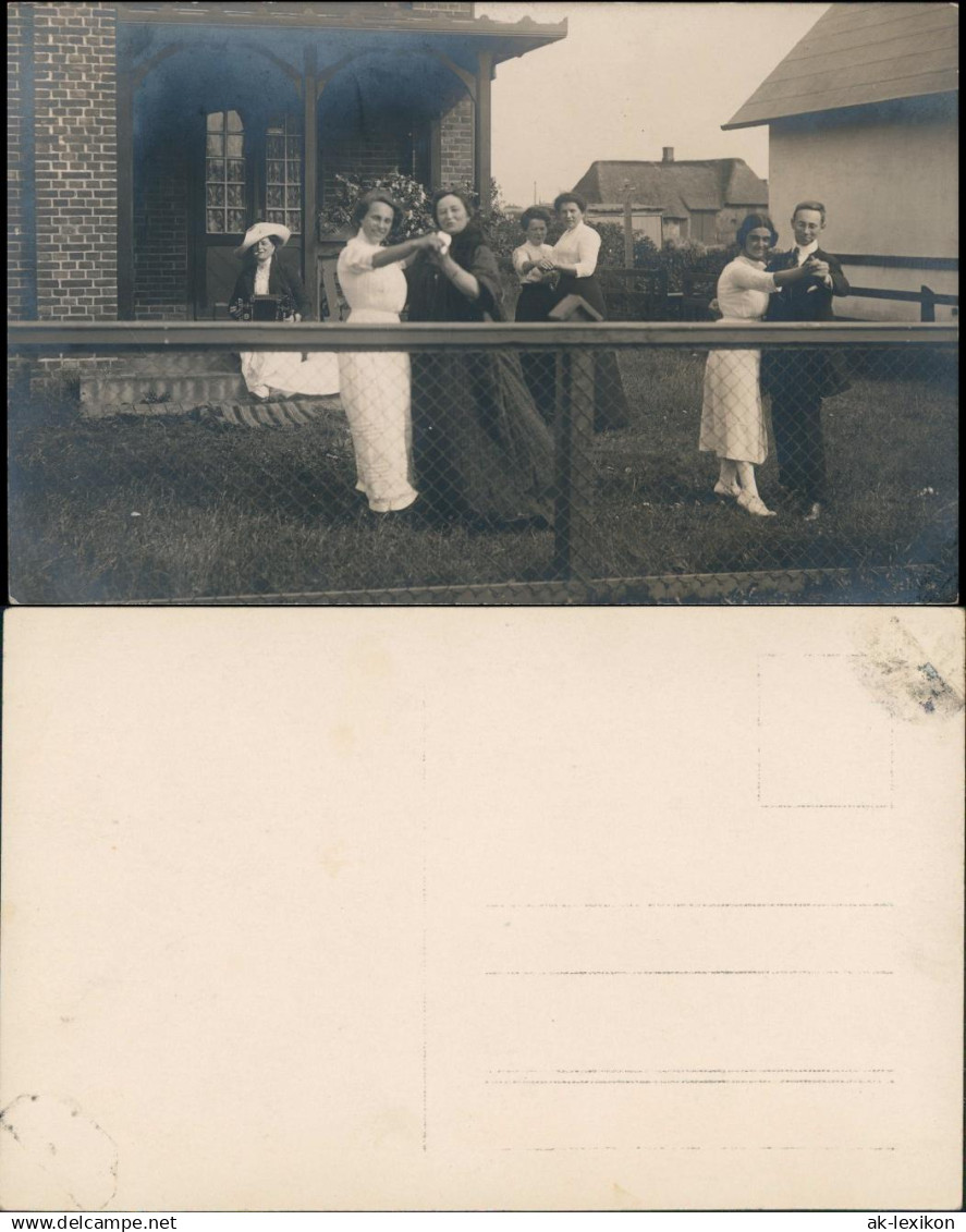 Westerland-Gemeinde Sylt Villa - tanzende Akkordeon 1912 Privatfoto