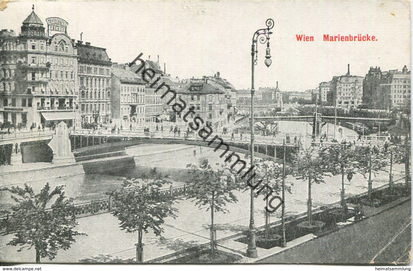 Wien - Marienbrücke - Verlag Brüder Kantor Wien - gel. 1911