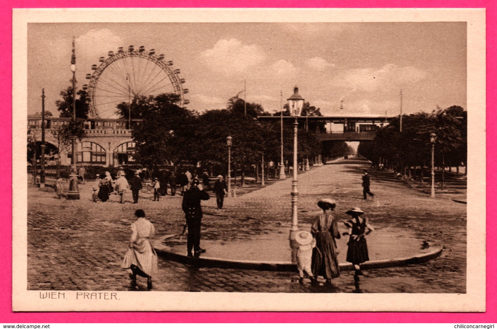 Wien - Prater - Grande Roue - Fête Foraine - Lampadaire - Policier - Animée - B.K.W.I. 851-16