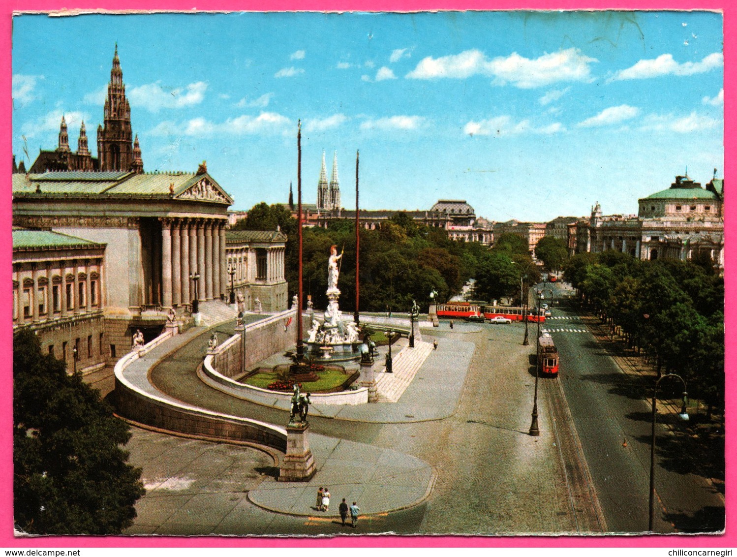 Wien - Vienna - Vienne - La Ringstrasse - Le Parlement - Parlament - Tramway - Animée - BAUER - 1994