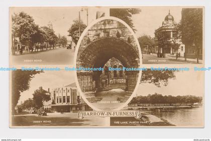 C014301 Barrow in Furness. Abbey Road. Public Park. The Lake. M. and L. National