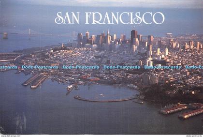 D025774 San Francisco. An aerial view of San Francisco with Fishermans. Wharf in