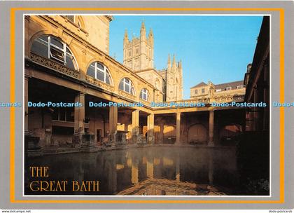 D057134 England. The Great Roman Bath and Bath Abbey. Unichrome of Bath