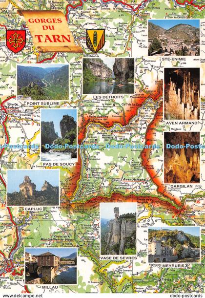 D061069 Gorges du Tarn. En Parcourant Les Gorges du Tarn. Apa Poux. Map. Multi V