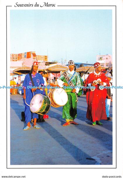 D104092 Souvenirs du Maroc. Marrakech. Groupe de Danseurs Gnaoua. Ste Marrakech