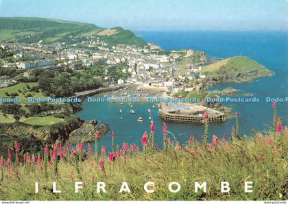 D107983 Ilfracombe. Ilfracombe from Hillsborough. Salmon