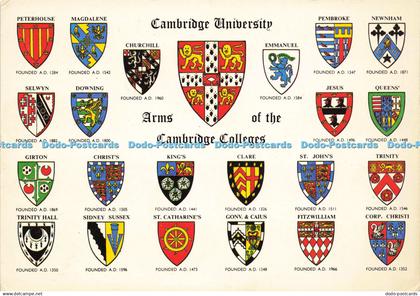 D144418 Cambridge University. Arms of Cambridge Colleges. Salmon. Multi View