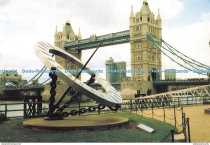 D176364 Sundial in Front of Tower Bridge From St. Katherine Dock. The Royal Brit