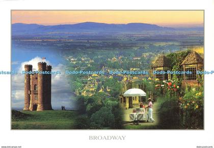 D180455 Broadway. Broadway Tower. Views of the Village over the Vale of Evesham.