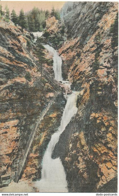 PC11253 The Seven Falls. South Cheyenne Canon Colorado Springs. Standley. Albert