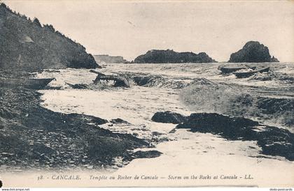 PC37545 Cancale. Storm on the Rocks at Cancale. Levy et Neurdein Reunis. No 38