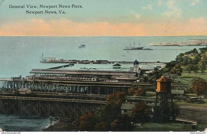 PC50396 General View. Newport News Piers. 1913