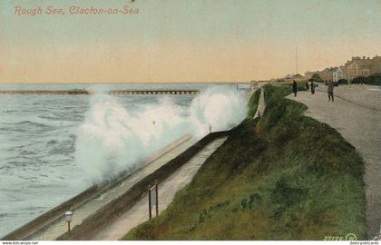 PC59932 Rough Sea. Clacton on Sea. 1909