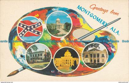 R009465 Greetings from Montgomery. Ala. Multi view. Dexter