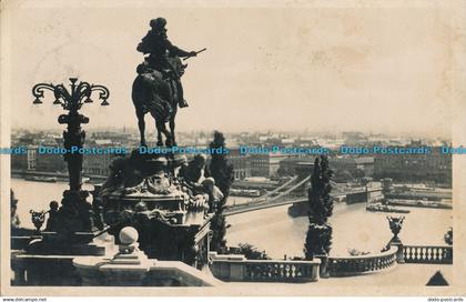 R010243 Budapest. View of Pest with Prince Eugene Memorial. 1912