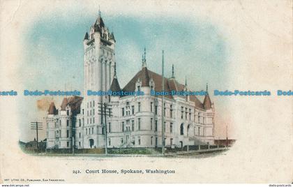 R018597 Court House. Spokane. Washington. Art Litho