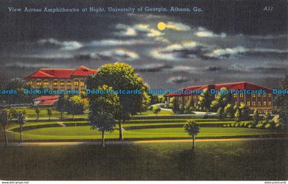 R054328 View Across Amphitheatre at Night. University of Georgia. Athens. Ga