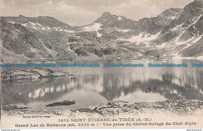 R128570 Saint Etienne de Tinee. Grand Lac de Rabuons. Vue prise du Chalet Refuge