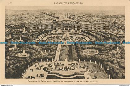 R135202 Palais de Versailles. Panorama du Palais et des Jardins. E. Papeghin