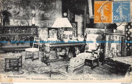 R148863 Vouneuil sur Vienne. Chateau de Chitre. Le Grand Salon. G. Blay