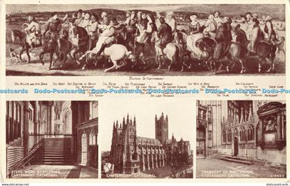 R196734 Pilgrims to Canterbury Canterbury Cathedral Phototype Valentines Multi V