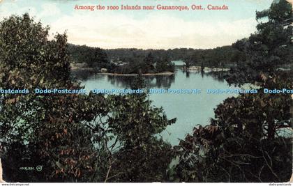 R213465 Among the 1000 Islands near Gananoque Ont Canada Valentines 1909