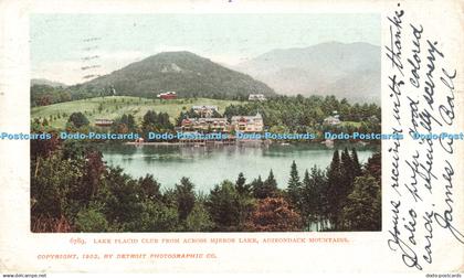 R215447 6789 Lake Placid Club from Across Mirror Lake Adirondack Mountains 1902