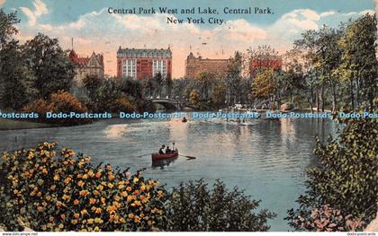 R272072 Central Park West and Lake Central Park New York City The American art P