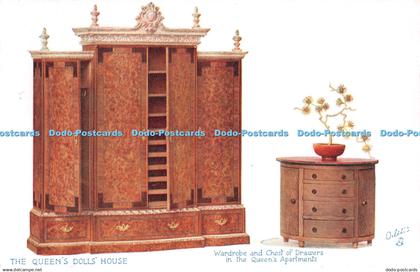 R295987 The Queens Dolls House Wardrobe and Chest of Drawers in the Queens Apart