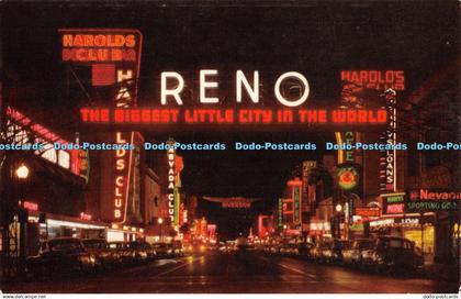 R413017 Nevada Reno Virginia Street Reno Arch at Night The Old Lamp Post Walt Mu