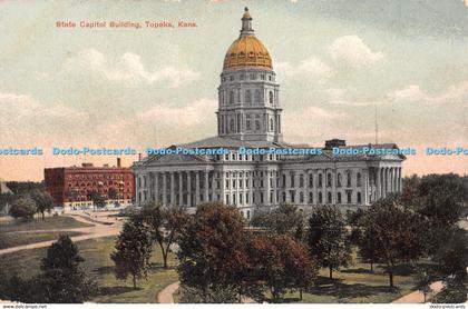 R416609 State Capitol Building Topeka Kans No C1516 M L Zercher Book and Station