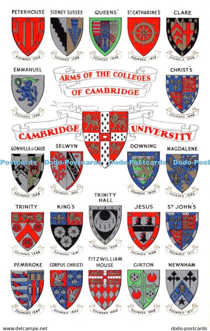 R476372 Arms of the Colleges of Cambridge Cambridge University Alfred Savage