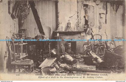 R616000 125 Ypres Effect of a shell in drawingroom of M Antony Creton Antony 191