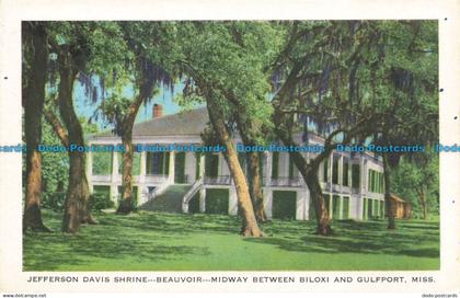 R631700 Miss. Jefferson Davis Shrine. Beauvoir. Midway Between Biloxi and Gulfpo