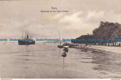 R638504 Suez. Entrance of the Suez Canal. Cairo Postcard Trust. Watkinson. 1955