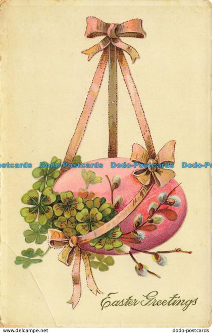 R642244 Easter Greetings. Egg. Postcard