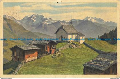 R653773 Bettmeralp ob Betten bei Riederalp. Fletschorn und Mischabel. E. Gyger.