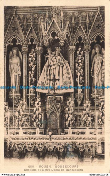 R663571 Rouen. Bonsecours. Chapelle de Notre Dame de Bonsecours. La Cigogne