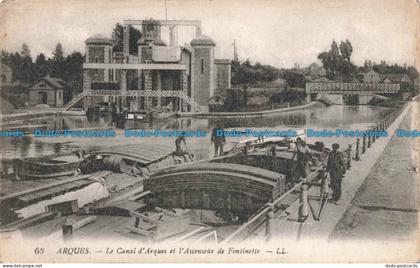 R678135 Arques. Le Canal d Arques et l Ascenseur de Fontinette. LL. 63. Levy Fil