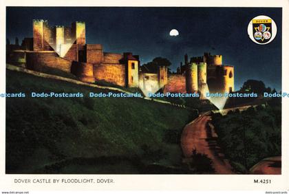 R686712 Dover. Dover Castle by Floodlight. Elgate Postcards