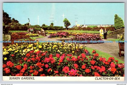 R738972 Clacton on Sea Sunken Gardens Holland on Sea 1973 Postcard