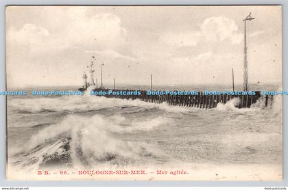 R775018 Boulogne sur Mer Mer Agitee Postcard