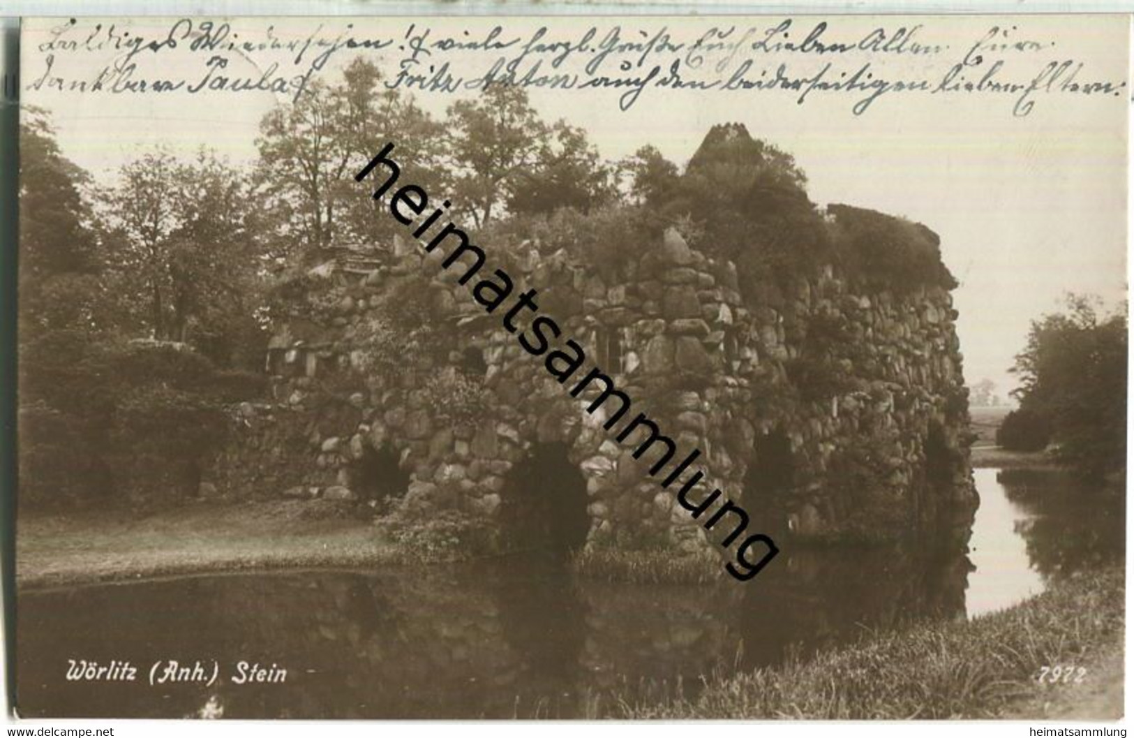 Wörlitz - Stein - Foto-AK - Verlag Gustav Horn Wörlitz